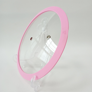 Couvercle en verre trempé de couvercle en verre de jante de silicone de couleur <span class=keywords><strong>rose</strong></span> pour des casseroles de casseroles - Product Image 4