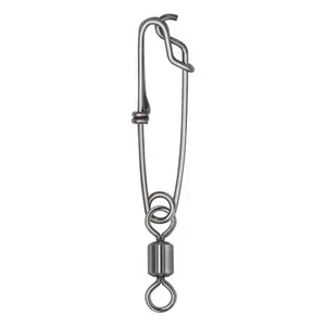 Fishing Accessories Tools Stainless Steel Barrel Swivel Fishing Rolling Swivels with Snaps Clips De Peche