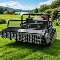 Cortadora de Maleza Todoterreno con Orugas y Control Remoto para Agricultura y Silvicultura, Robot Autopropulsado para Desmalezar en Pendientes