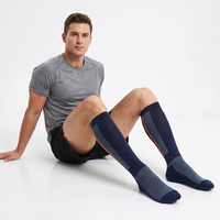 Chaussettes de hockey sur glace personnalisées avec logo, tricotées, rembourrées, protection des genoux, compression respirante, chaussettes d'équipe de hockey OEM ODM