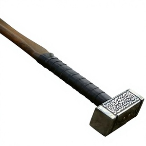 Nouveau marteau viking artisanal personnalisé, marteau de Thor nordique, acier forgé, marteau viking Mjolnir, marteau médiéval, cadeau de collection, manche en bois de frêne - Product Image 1