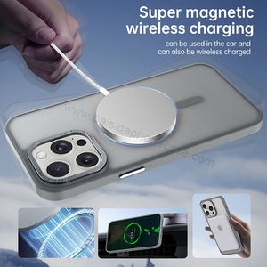 Fundas Magnéticas de Diseño Premium, Resistentes a Impactos, con Acabado Mate, para Teléfonos Móviles, Venta al Por Mayor, para <span class=keywords><strong>iPhone</strong></span> 18, 17, 15 Pro Max - Product Image 3
