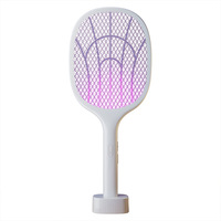 Nouvelle Lampe Anti-Moustiques Électrique 2-en-1 Rechargeable par USB, Batterie Intégrée, Conception Anti-Chute, Lumière Violette, pour l'Exportation