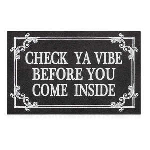 HAPTON Paillasson avec texte allemand 'J'avais compris que ce jour serait laid' Message de bienvenue ironique antidérapant lavable noir 60 x 40 cm - Product Image 1