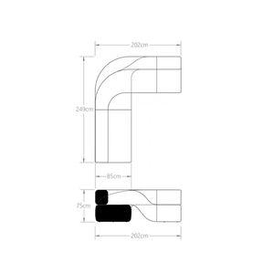 Ensemble de canapé en tissu créatif design pour le bureau et les loisirs en coin, forme torsadée irrégulière pour magasin de vêtements - Product Image 6