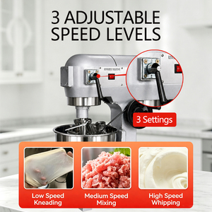 Mélangeur Planétaire Commercial en Acier Inoxydable pour Pâte, Équipement <span class=keywords><strong>de</strong></span> Cuisine Multifonctionnel, Réglable 3 Vitesses, Faible Bruit - Product Image 2
