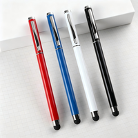 Stylos tactiles, stylo pratique pour écran résistif, promotion commerciale, stylos exécutifs, logo personnalisé, stylo gel métallique fin, bleu 0,5 mm