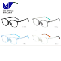 Monture de lunettes optiques classiques pour enfants en TR90, taille 48-17-140, solides et rondes |   Ultra léger 10g |   Lot de 6 lentilles pour enfants de 3 à 12 ans - Vente en gros