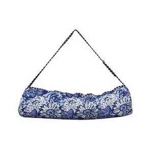Bolsa de Transporte para Esterilla de Yoga con Estampado Animal Azul, Estilo Vintage Moderno, Unisex, de Lujo Indio, con Correa Ajustable y Cierre de Cremallera, Portátil - Product Image 1