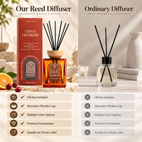 Diffuseur de parfum à bâtonnets très parfumé 200 ml en verre, diffuseur d'huiles essentielles pour la maison, chambre, salon, bureau