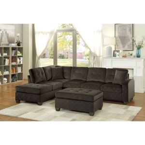 DB Modern Microfiber Ottoman Tufted Detail Chocolate Tapizado Muebles de sala de estar para la decoración del hogar - Product Image 4