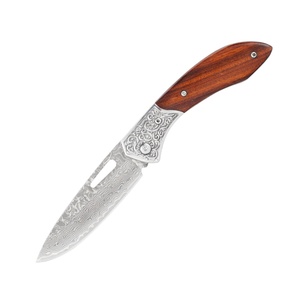 Cuchillo Plegable de Acero Inoxidable de Grado Industrial para Camping y Caza al Aire Libre, Mango de Madera de Palisandro, 185 mm, Portátil, OEM - Product Image 1
