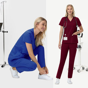 NiaaHinn, nuevo diseño, conjuntos de enfermería para mujer, ropa de uniforme, conjuntos de pantalones cortos de dos piezas, uniforme de cuello en V, conjuntos de verano de enfermera personalizados en Stock - Product Image 2