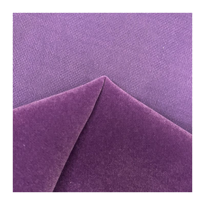100% polyester <strong>purple</strong> color cotton <strong>Velvet</strong> Flocked Upholstery Fabric - Product Image 5