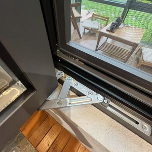 Style moderne Double verre trempé transparent Fenêtre en <span class=keywords><strong>baie</strong></span> à battant à la française Cadre en alliage d'aluminium à battant ouvert Fenêtres à battant - Product Image 6