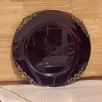 Assiettes de présentation, plateaux et corbeilles à fruits multicolores, de style noble et raffiné, minimalistes, rétro, en plastique écologique, avec dentelle et marquage à chaud