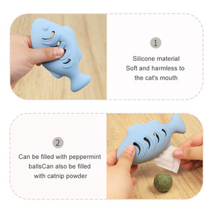 Boule de chat en silicone écologique à la menthe Jouets durables interactifs pour animaux de compagnie avec cataire