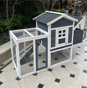 Arka bahçe tavuk yetiştiriciliği için Run bağlama ile düğme kapatma açık Pet Habitat ile üstün çift ahşap tavuk kümesi - Product Image 3