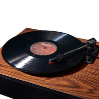 Plateau tournant en bois et vinyle, lecteur d'enregistrement rétro, moderne, phonographe de haute qualité