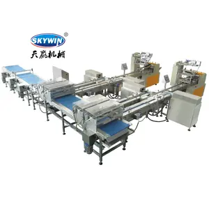 Cookies Biscuit Wafer Muffin Bread Bun Automatic Multi-function Packaging Line Manufacturers