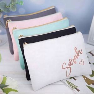 Bolsas de Maquillaje y Cosméticos de Lona de Algodón Reutilizables con Cierre, Personalizadas con Logotipo Impreso, al por Mayor - Product Image 5