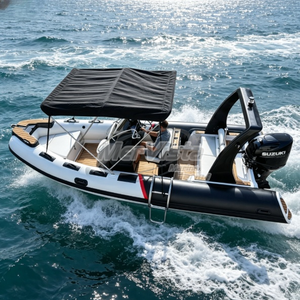 Bateau pneumatique semi-rigide de pêche Orca Hypalon 580 de 20 pieds avec auvent Bimini, coque en fibre de verre, best-seller - Product Image 4