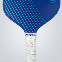 Anyball Carbon Fiber Pickleball Paddle TL010 Biru Cold-Pressed 14mm Permukaan Cat Bertekstur Tahan Lama Ringan 225g Hiburan