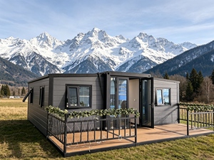 Maison conteneur extensible de 40 pieds, grande maison modulaire, cabane confortable avec aménagement complet des pièces pour un hébergement familial à long terme - Product Image 1