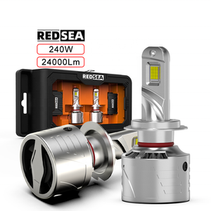 REDSEA Fari a LED ad Alta Potenza 200W 20000lm R26 H1 H7 H11 con Doppio Tubo in Rame e Ventola Canbus, Lampadine H4 - Product Image 1