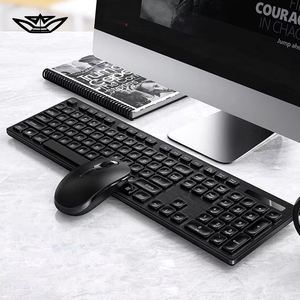 LVKIDRON Clavier multimédia silencieux 2.4G Récepteur 10m Connexion stable Clavier sans fil Souris Combos AA Batterie pour ordinateur portable - Product Image 1