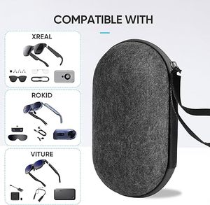 Bolsa de viaje para gafas EVA de poliéster, funda con cremallera para gafas inteligentes Ar para Xreal Air/Air 2 Pro y <span class=keywords><strong>Rokid</strong></span> Air/<span class=keywords><strong>Max</strong></span>-case only - Product Image 4