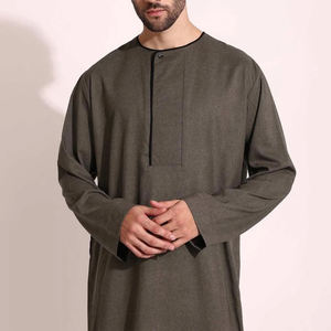 Túnica Tradicional Bordada de Alta Calidad para Hombre, Diseño Personalizado, Ropa Islámica Informal de Poliéster, Larga hasta el Suelo, Manga Larga - Product Image 4