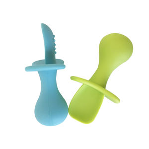 Cuillères en silicone anti-étouffement pour bébés Premiers ustensiles pour sevrage dirigé par le bébé de 0 à 12 mois Essentiels de repas pour enfants - Product Image 5