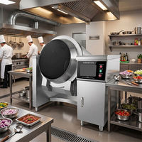 Machine à frire entièrement automatique intelligente à usage commercial pour hôtels et cafés ; Appareil de cuisson multifonction intégré