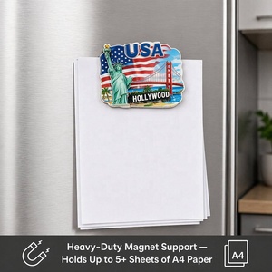 Aimant de réfrigérateur 3D en aluminium gaufré durable, souvenirs de voyage USA France Russie, <span class=keywords><strong>Paris</strong></span> Moscou, 2x3 pouces, cadeau pour cuisine et <span class=keywords><strong>bar</strong></span> - Product Image 3