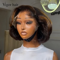 Perruque frontale HD 13x6 ondulée SDD, coupe pixie bouclée, personnalisable, cheveux de luxe, fournisseur de cheveux Lagos, perruques en cheveux humains vierges
