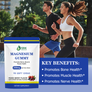 Gomitas de Magnesio Natural OEM con Sabor a Bayas Mixtas, Promueve la Salud de los Huesos y los Músculos, Promueve un Sistema Nervioso Saludable - Product Image 5