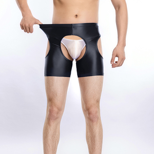 <strong>Mens</strong> Sexy See-through <strong>Crotchless</strong> Boxer Shorts Sissy <strong>Panties</strong> Lingerie Stretchy Open Crotch Underpants Club Nightwear - Product Image 4