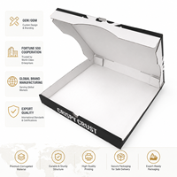 Boîte à pizza ondulée de qualité alimentaire en promotion, personnalisable avec logo, emballage carré à emporter, gaufrage, doublure en éponge, écologique