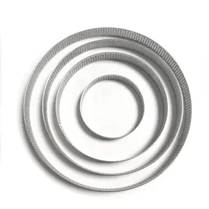 Molde de metal de bolo de aço inoxidável, ferramentas de cozimento de anel de bolo, tarta perfurada, anéis de pastelaria, molde