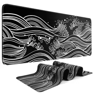Japanese Style Gaming Mouse Pad Large Size XXL Mouse Pad With Stitched Edges Non-Slip Rubber Base Mouse Pads For Computer