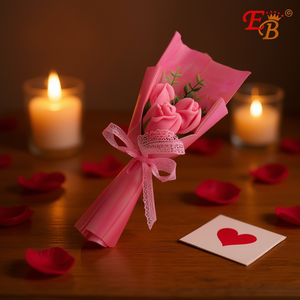 Eb Artificial <b>Soap</b> <b>Flower</b> 13 In Classic Style For Valentine's Day Decorations - Product Image 2