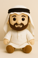 Peluche personnalisée en forme de personnage de dessin animé arabe, peluche de mascotte OEM pour la promotion de la marque et la vente en gros