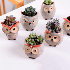 <span class=keywords><strong>Macetas</strong></span> <span class=keywords><strong>de</strong></span> cerámica <span class=keywords><strong>de</strong></span> búho bonitas personalizadas, decoración del hogar, balcón, maceta para flores, jardín, plantas suculentas verdes, maceta para flores - Product Image 3