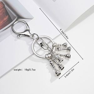 Custom 3D Hard Enamel Chessboard Chess Pieces Fan Club Souvenir Metal <b>Key</b> <b>Chain</b> Keyring Car Pendant International Chess Keychain - Product Image 4