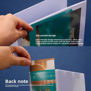Three-sided Pocket Add a Cover Binder <b>A4</b> Punched Insert Pages Quick-release Clip Two-hole Three-hole Four-hole Level Arch <b>File</b> - Product Image 4