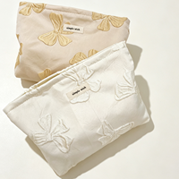 Trousse de Maquillage en Toile Rose à Motifs Floraux pour Femme, Grande Capacité, Sac de Voyage, Pochette de Rangement, Fermeture Éclair pour Rouge à Lèvres