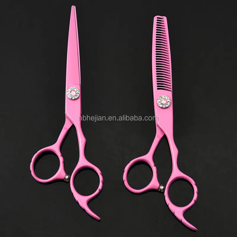 Tijeras para el cabello Tijeras profesionales rosas SUS 440C Tijeras de peluquero Tijeras para cortar el cabello C3