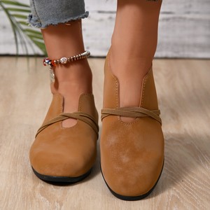 QLFashion, nuevos zapatos sencillos transfronterizos para mujer, verano 2025, estilo europeo y americano, tacón de cuña elástico, Cabeza Cuadrada, <span class=keywords><strong>Bea</strong></span> poco profunda - Product Image 2