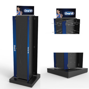 Bevis tùy chỉnh 4 mặt xoay chăm sóc răng miệng sản phẩm hiển thị giá bàn chải đánh răng điện hiển thị đứng cho siêu thị - Product Image 4